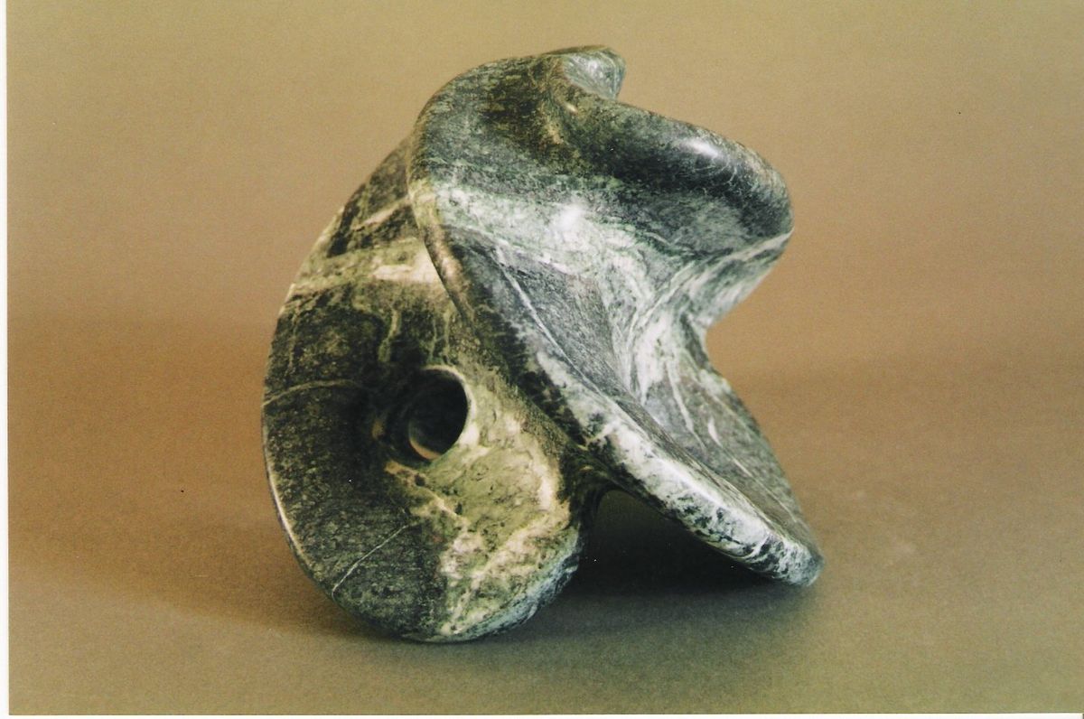 Stone flower 12 / Green marble